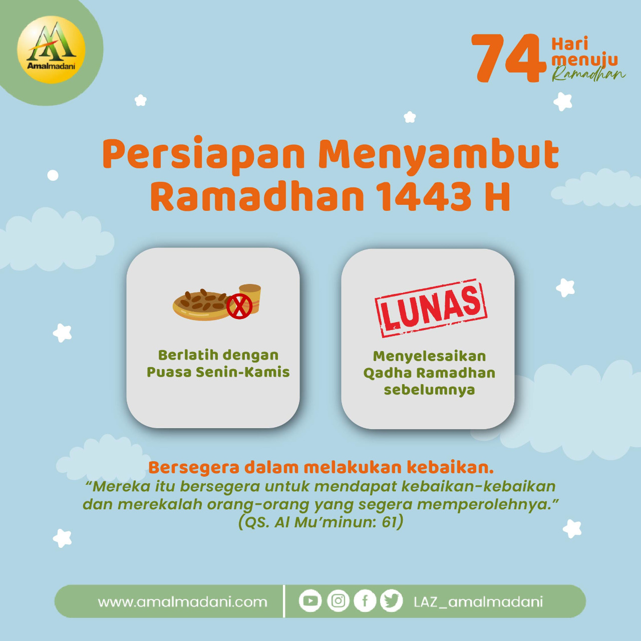 H-74 Menyambut Ramadhan