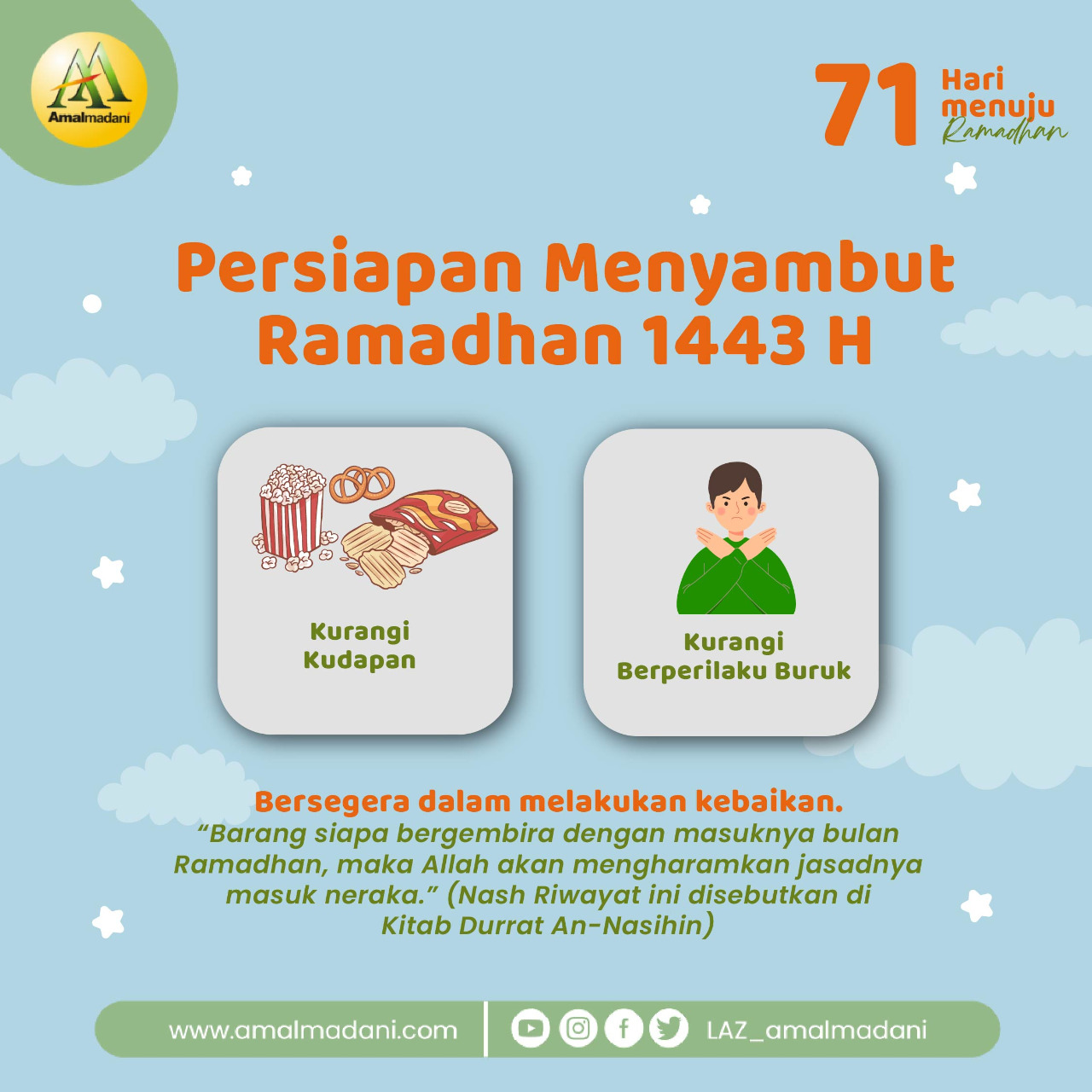 72 Hari menuju Ramadhan 1443 H!