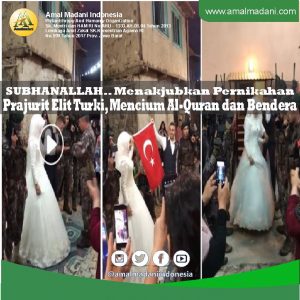 SUBHANALLAH.. Menakjubkan Pernikahan Prajurit Elit Turki, Mencium Al-Quran dan Bendera